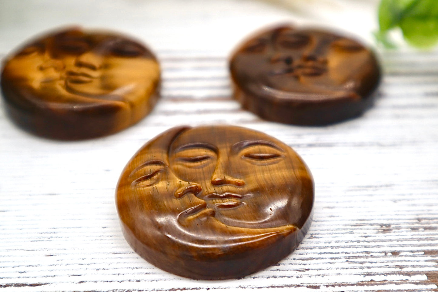 Tigers Eye Sun and Moon