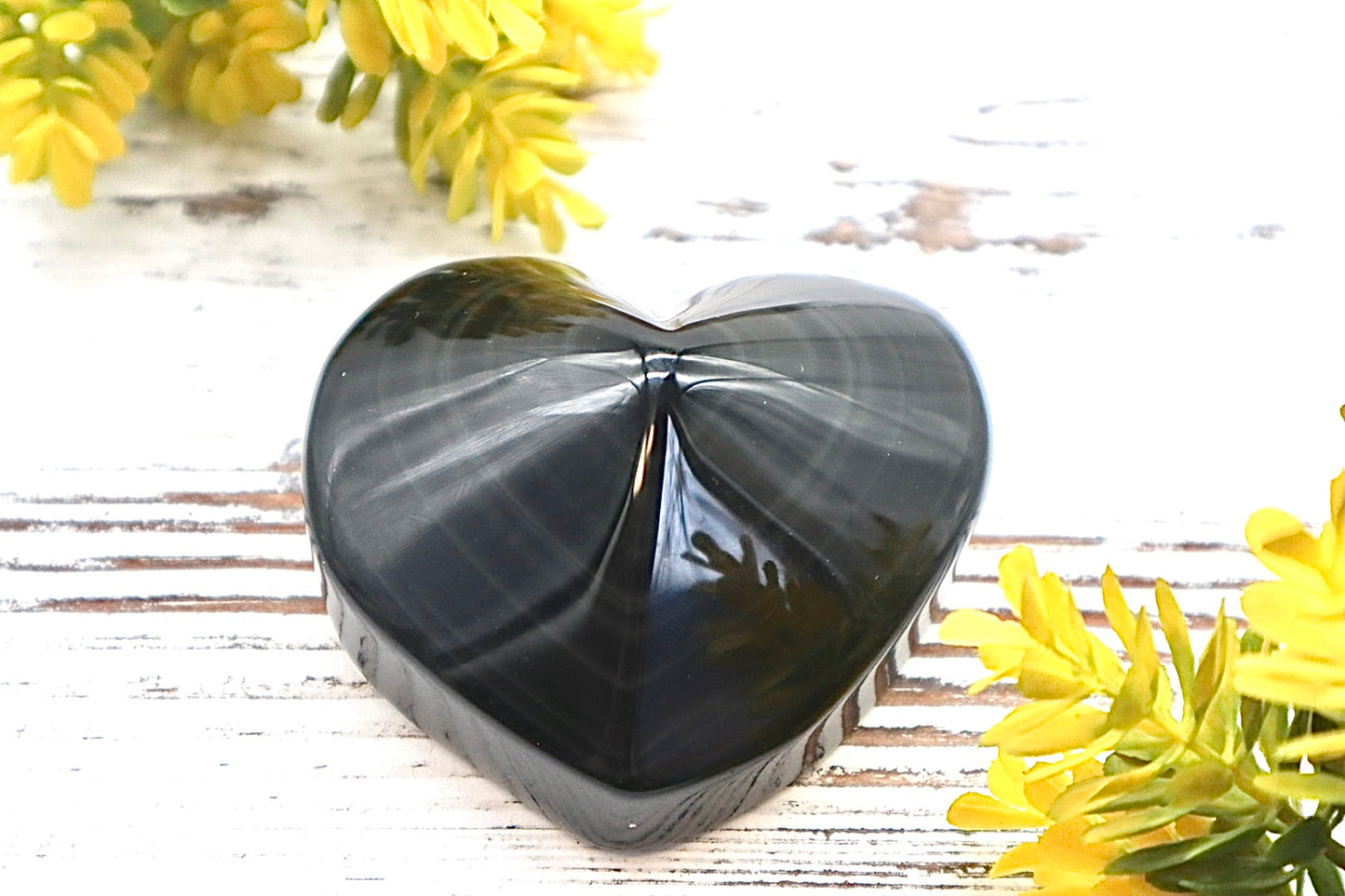 Rainbow Obsidian Heart