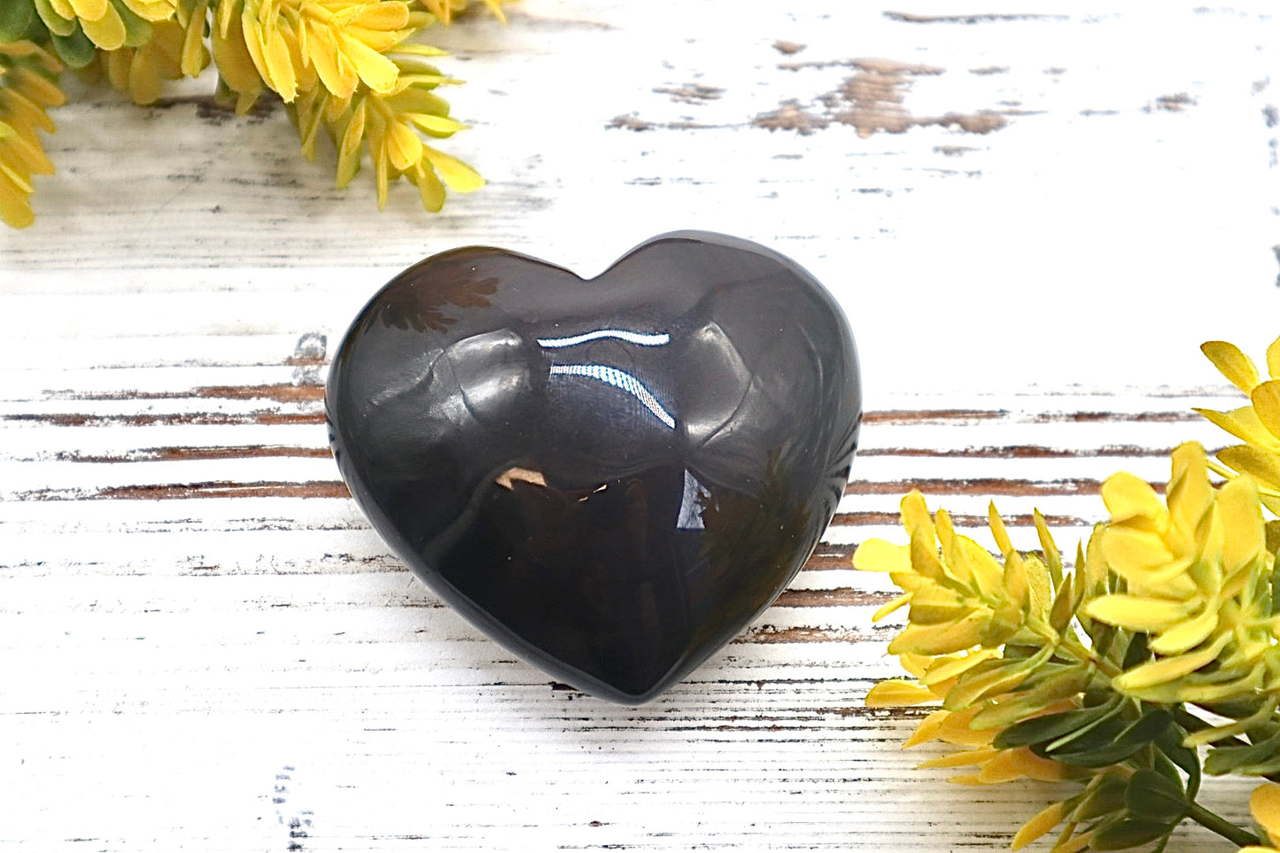 Rainbow Obsidian Heart