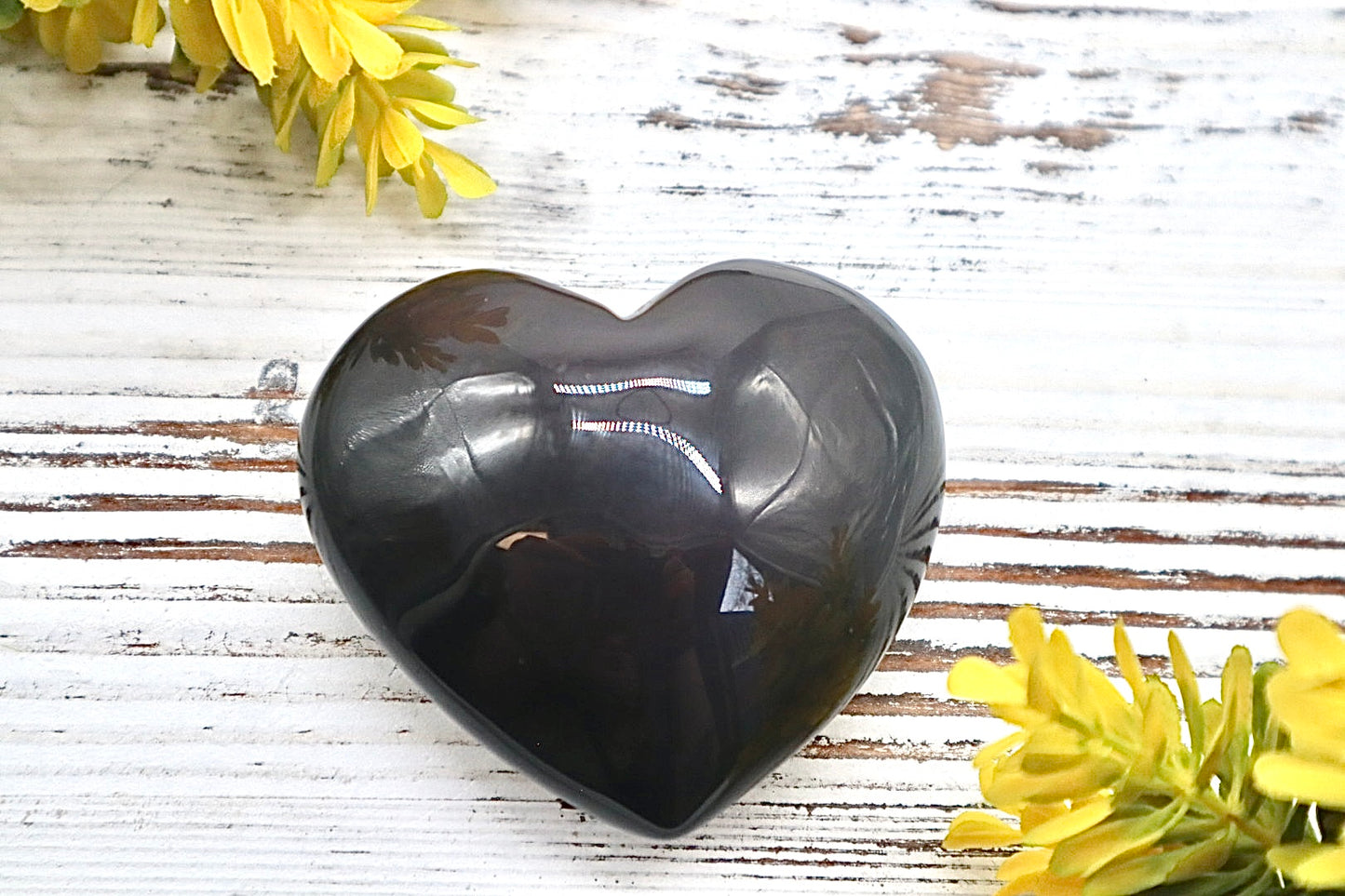 Rainbow Obsidian Heart