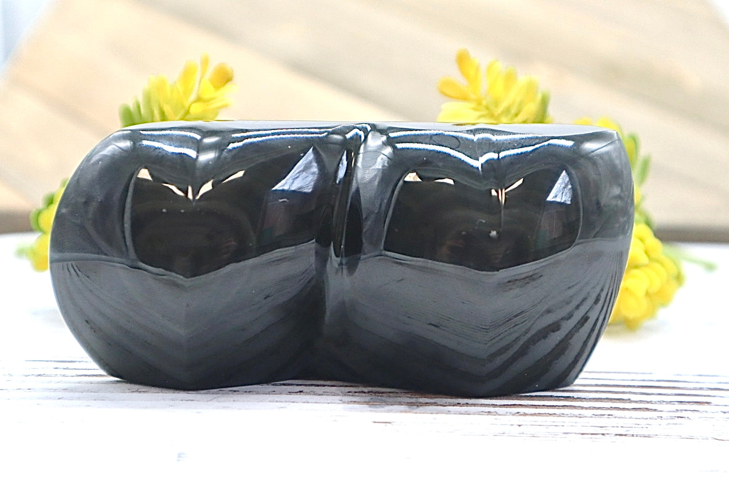 Rainbow Obsidian Double Heart