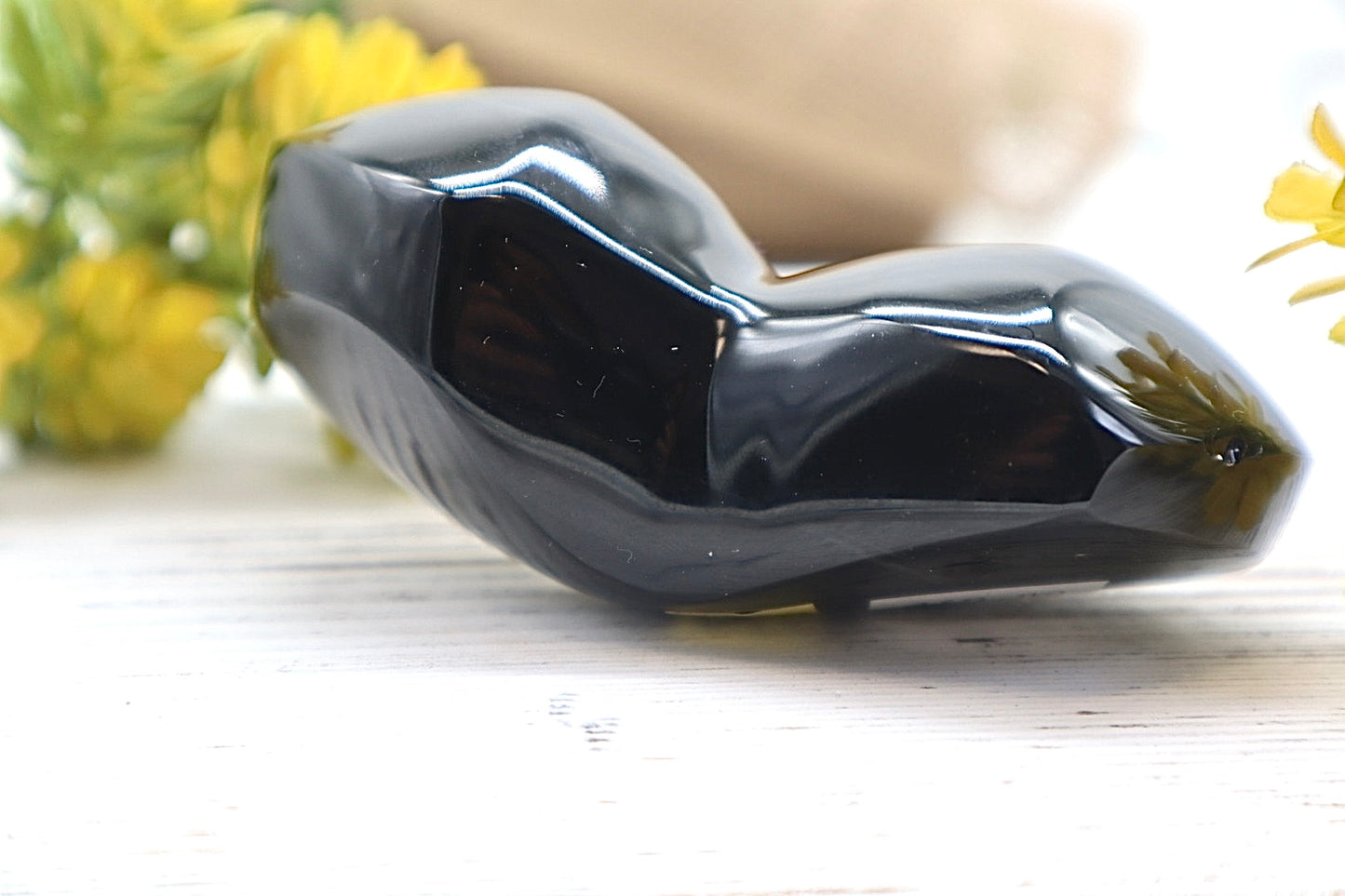 Rainbow Obsidian Double Heart