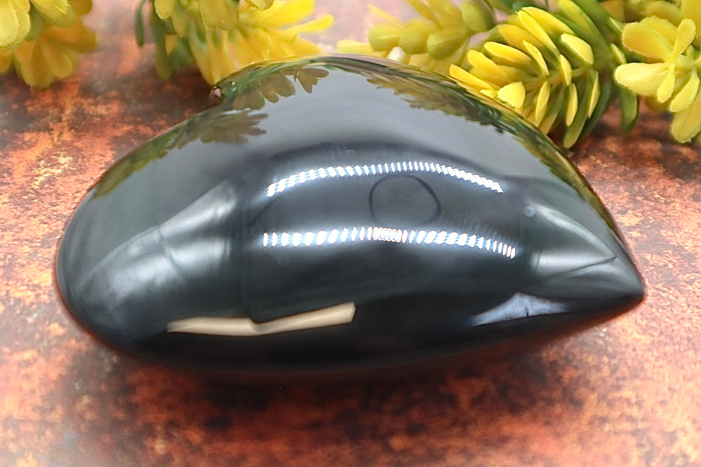 Rainbow Obsidian Heart
