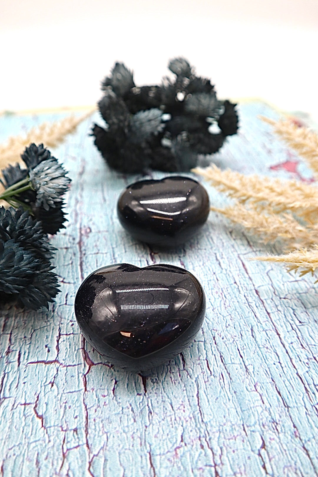 Blue Goldstone Heart