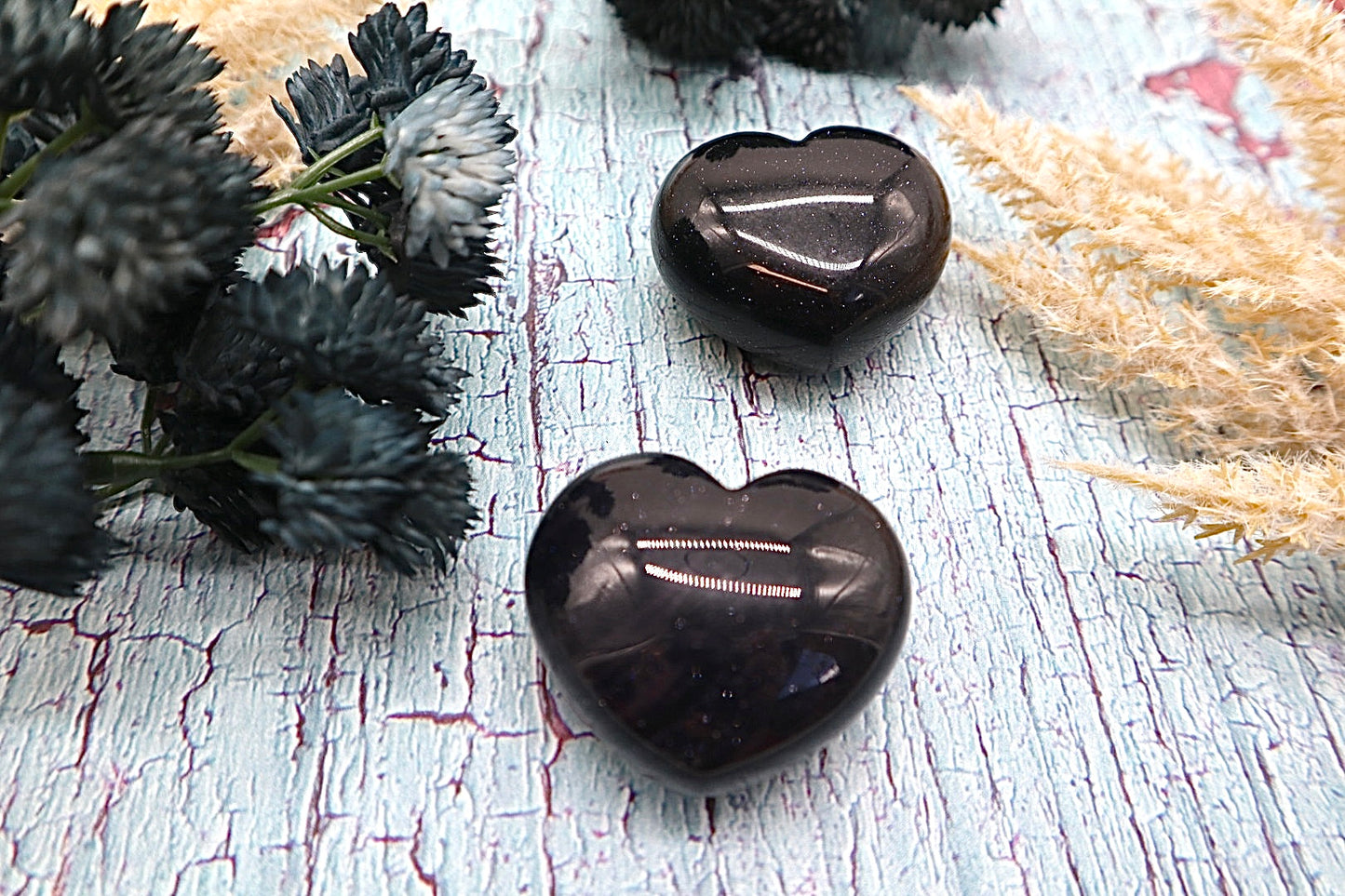 Blue Goldstone Heart