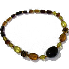 Beaded Amber Necklace