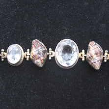 Clear Quartz Conch Shell Bracelet