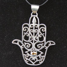 Hampsa Pendant w/ Citrine
