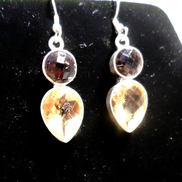 Moukaite Citrine Necklace w/Earrings