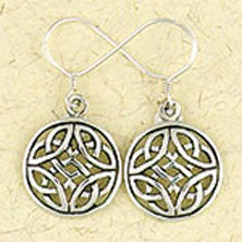 Celtic Weave Dangle Earrings - Sterling Silver