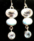 Larimar Pearl Necklace w/Earrings