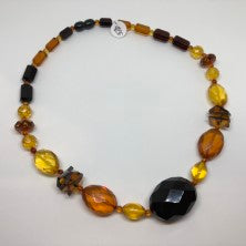 Beaded Amber Necklace